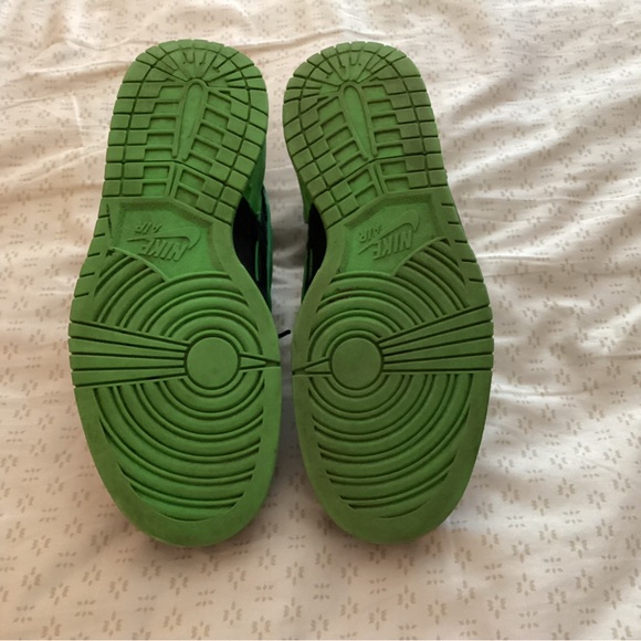 GUC Men’s Nike Air Rubber Dunk Off White Green Strike, size 9.5 - Picture 5 of 8